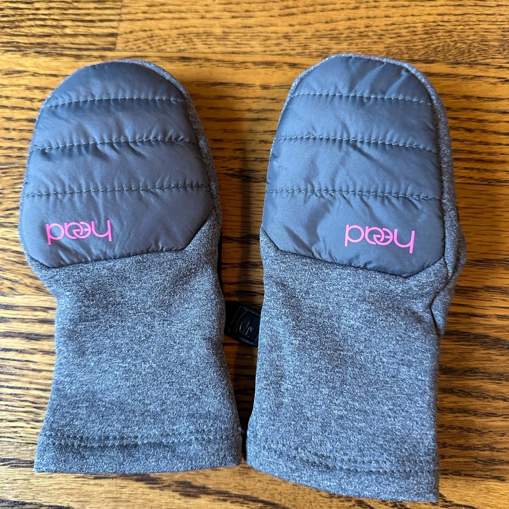 Kids Mittens - Gray and Pink